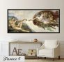 Сътворението на Адам- Микеланджело, репродукция, канава, картинно пано, картина за стена № 159, снимка 7