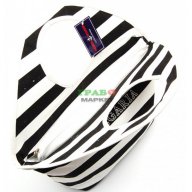 Лятна чанта текстил - раирана - черно и бяло, снимка 3 - Чанти - 15888991