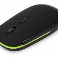 Безжична FLAT APPLE 2.4 GHz USB оптична мишка, снимка 3 - Клавиатури и мишки - 16742426