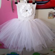 Туту рокля  в  бяло  и черно 1-3 години, снимка 2 - Бебешки рокли - 14666091
