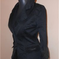 Дамско  черно сако с дантела Енита, снимка 4 - Сака - 23181031