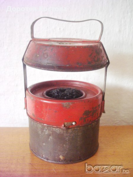 Стара метална лампа, снимка 1