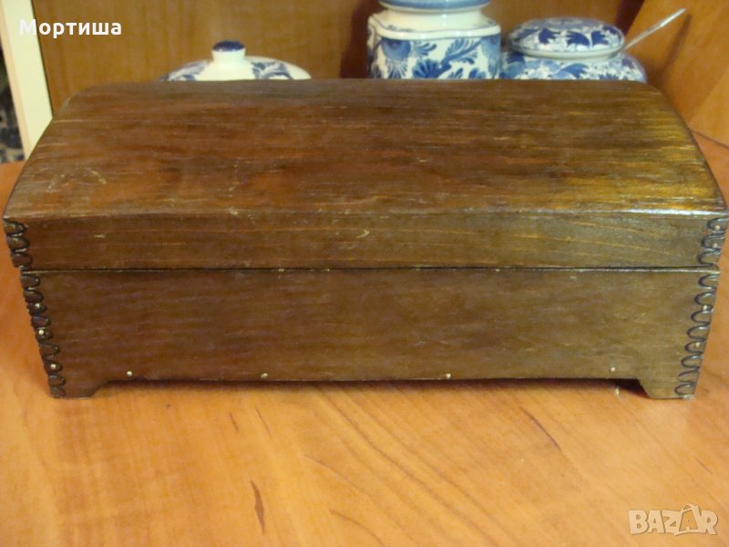 Дървена ръчно изработена кутия за бижута , снимка 1
