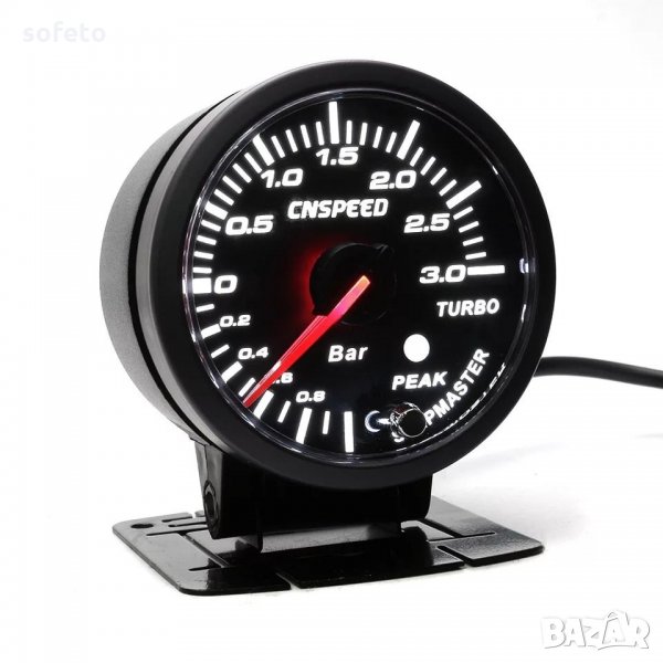 Бустметър 3 бара буустметър бууст метър буст метър 3bar турбо тунинг буст метър, снимка 1
