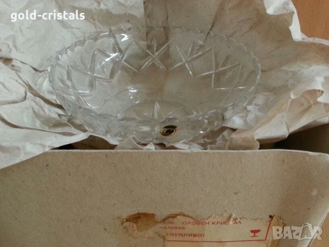 Стар български кристал купа фруктиера, снимка 15 - Антикварни и старинни предмети - 26113876