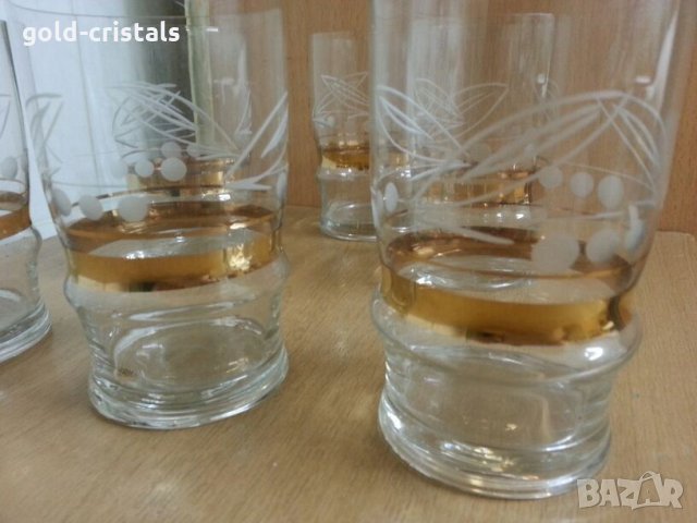  руски чаши гравирани с златен кант, снимка 6 - Антикварни и старинни предмети - 25654987