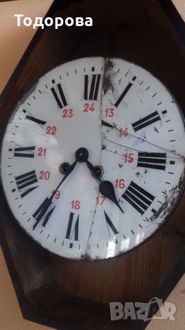 Старинен стенен механичен часовник, снимка 8 - Антикварни и старинни предмети - 22832489