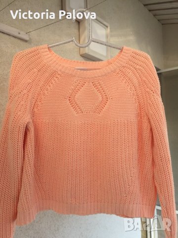 Прекрасна блуза-кроп кайсиев цвят, снимка 2 - Блузи с дълъг ръкав и пуловери - 24165612