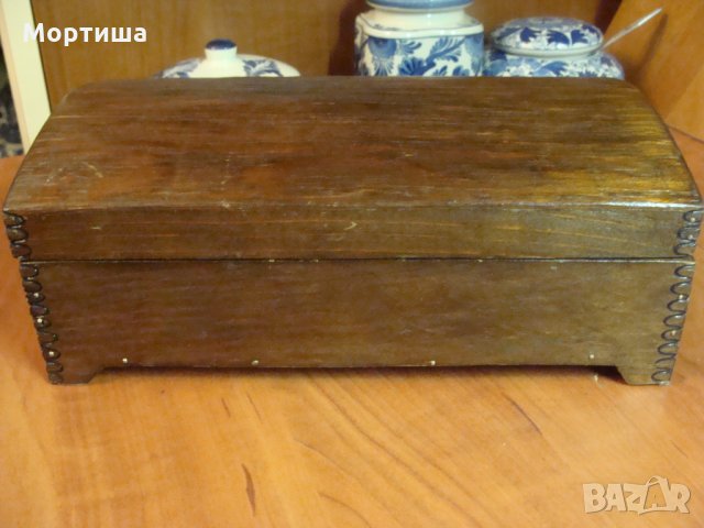 Дървена ръчно изработена кутия за бижута 