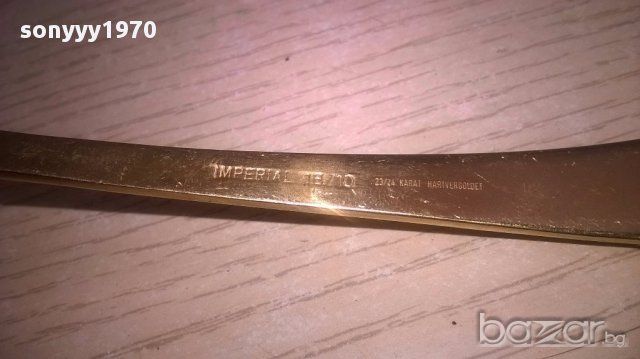 Imperial 18/10-23/24 karat hartvergoldet-черпак 17х6см-внос швеицария, снимка 11 - Антикварни и старинни предмети - 17868417