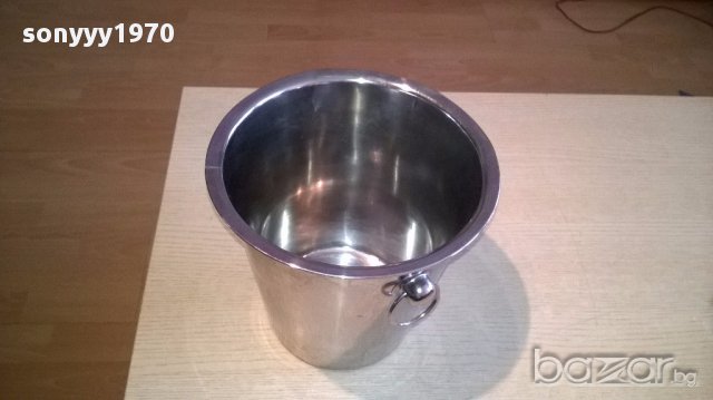 Шампаниера-инокс 22х20см-внос швеицария, снимка 7 - Антикварни и старинни предмети - 17627241