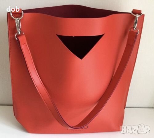 Нова кожена червена чанта Kenzo tote bag оригинал, снимка 5 - Чанти - 22846117