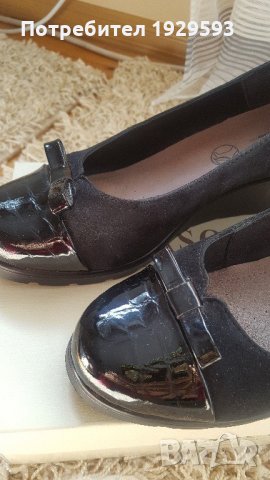 Черни обувки естествен велур марка Lasocki, снимка 7 - Дамски ежедневни обувки - 21676335