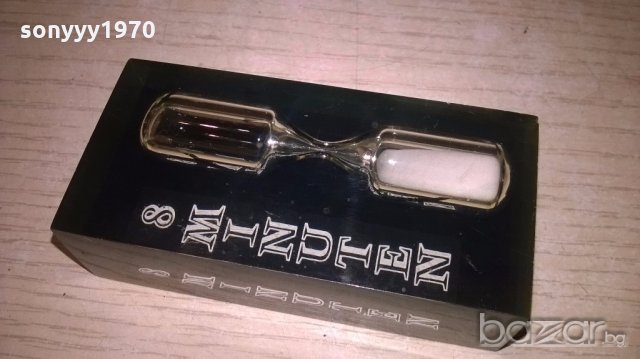 8 minuten-8х4х2.5см-пясъчен часовник-внос швеицария, снимка 2 - Антикварни и старинни предмети - 19036437
