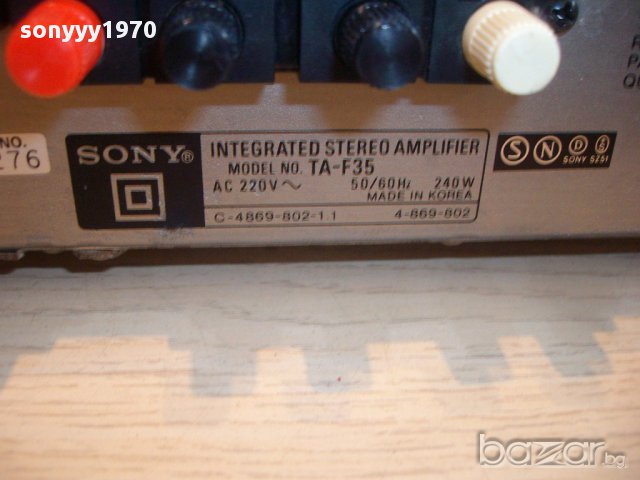 SONY//sony ta-f35-240watts stereo amplifier-внос швеицария, снимка 5 - Ресийвъри, усилватели, смесителни пултове - 12107976