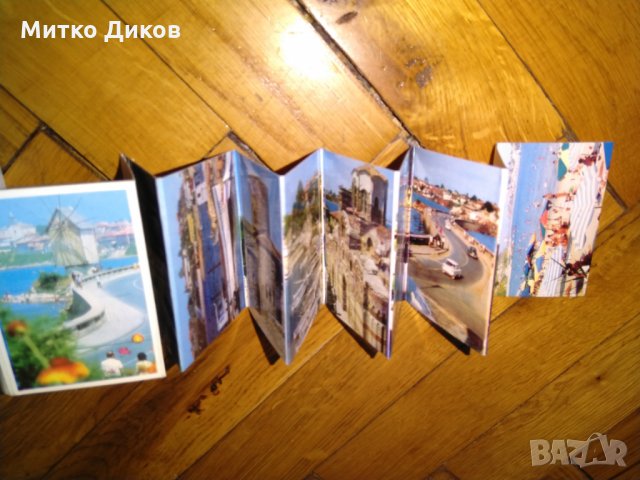 Несебър -Балчик стари картички малки албум от соца 70-те, снимка 1 - Колекции - 24840580