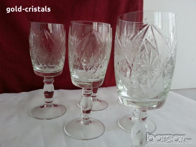 кристални чаши за вино , снимка 7 - Антикварни и старинни предмети - 20064069