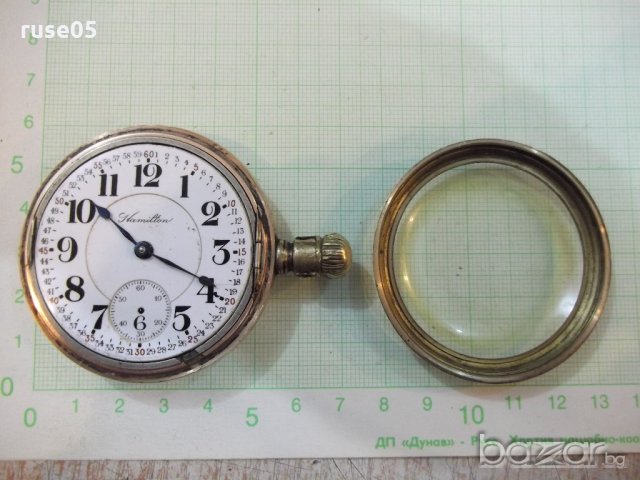 Часовник "Hamilton" джобен американски позлатен стар, снимка 4 - Джобни - 19534403