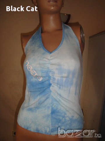 Кокетен светлосин дамски потник / топ,с гол гръб,дамска блуза/тениска без ръкави,ръкав,дамско бюстие, снимка 5 - Потници - 9015603