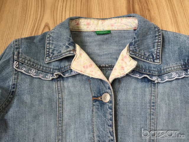 Детско дънково яке BENETTON оригинално, размер XL/12, снимка 8 - Детски якета и елеци - 11118445