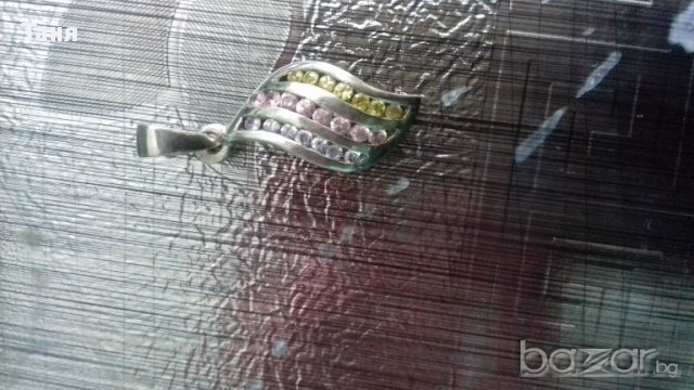 Сребърен комплект с разноцветни цирконии , снимка 5 - Бижутерийни комплекти - 17729632