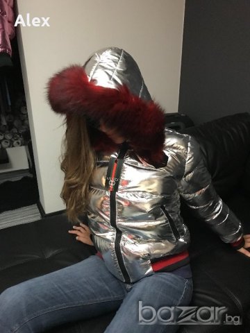 Черен петък!!!Дамско късо яке/реплика/естествен косъм, снимка 2 - Якета - 19614695