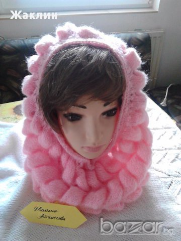 Шал, шал-снуд - ръчна изработка, снимка 2 - Шапки - 16544729