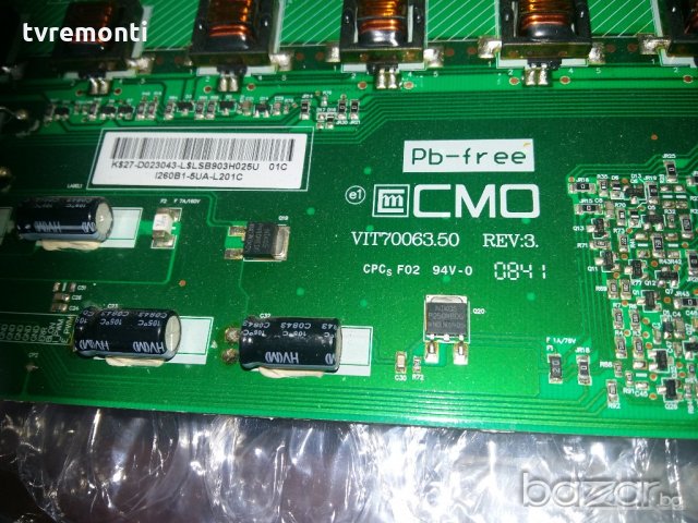 BACKLIGHT INVERTER VIT70063.50 REV:03, снимка 2 - Части и Платки - 20761574