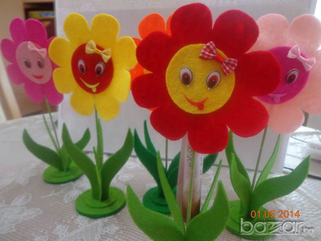 Цветя с поставка от филц, снимка 8 - Други - 7881062