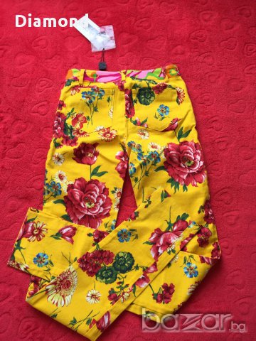 100 % D&G Dolce&Gabbana Нов оригинален флорален панталон, снимка 7 - Панталони - 17968208
