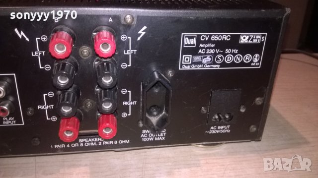dual cv 650rc amplifier-germany-внос швеицария, снимка 10 - Ресийвъри, усилватели, смесителни пултове - 24805942