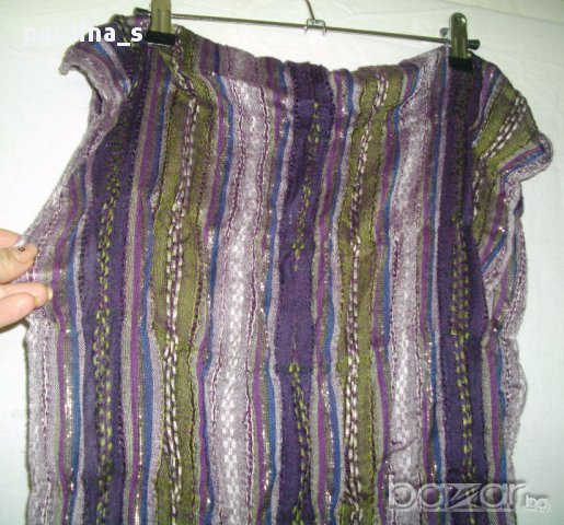 Атрактивен копринен шал с ламена нишка, снимка 4 - Шалове - 14315935
