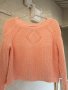 Прекрасна блуза-кроп кайсиев цвят, снимка 2