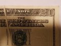 Много рядка 20 доларова банкнота с дефект при отпечатването, снимка 18