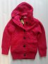 Детска жилетка за момиче, топла,с качулка, цвят циклама, снимка 1 - Детски пуловери и жилетки - 9512365