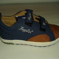 Детски обувки за момче с лепенки, спортно елегантни в синьо и кафяво, снимка 3 - Детски маратонки - 9645723