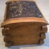 ретро дървена кутия с метален обков-1977г-22х16х11см, снимка 7 - Колекции - 24152627
