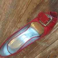 Обувки естествен лак и кожа, снимка 1 - Дамски елегантни обувки - 24224096