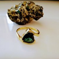 ЗАПАЗЕНА ЦЕНА ДО ИЗЧЕРПВАНЕ!!!златен пръстен с турмалин 2.95 грама, размер №50, снимка 2 - Пръстени - 21211282
