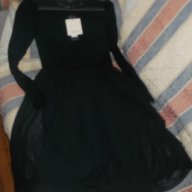 Нова черна дамска рокля Vila с тюл, М, от 40 евро, снимка 1 - Рокли - 14618488