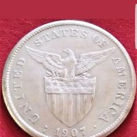 USA  ONE PESO 1907- S San Francisco mint /SILVER Coin, снимка 1 - Нумизматика и бонистика - 20808969