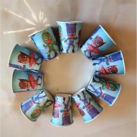 PJMASKS PJ Masks PJ Mask 8 бр картонени чаши чашки парти рожден ден, снимка 1 - Чаши - 20793002