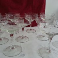 стъклени чаши гравирани, снимка 5 - Антикварни и старинни предмети - 19581310