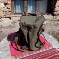 Стара брезентова чанта, снимка 2 - Антикварни и старинни предмети - 22998251