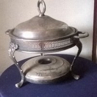 посребрен метален съд, снимка 1 - Антикварни и старинни предмети - 20409585