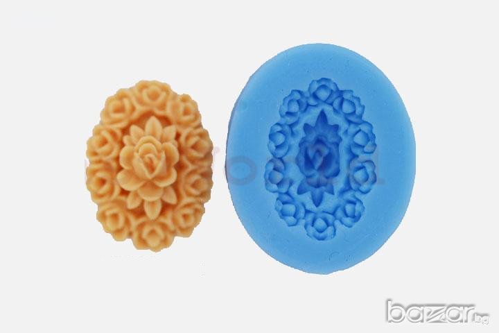  мини овал цветя силиконов молд форма украса декор торта фондан шоколад и др, снимка 1