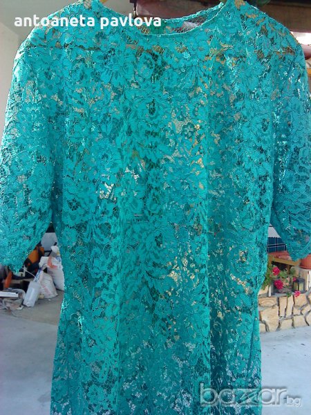  рокля   в зелено дантела, снимка 1