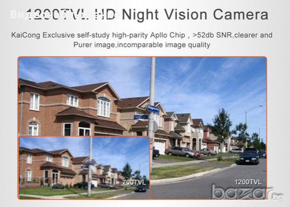 1200tvl 1/4" HD IR LED IR-CUT 6 Array Охранителна Ден/Нощ Камера. Удароусточива. Водоустойчива., снимка 3 - Камери - 10962201