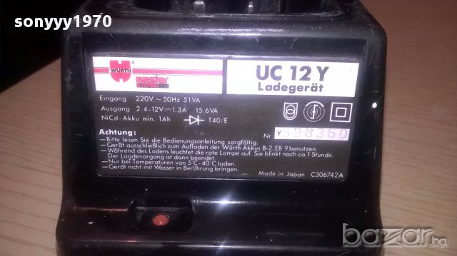 Wurth master made in japan-оригинално зарядно-внос швеицария, снимка 7 - Други инструменти - 16033279