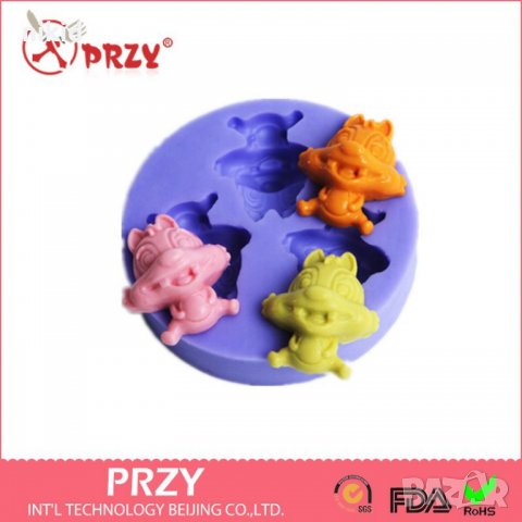 Чип и Дейл силиконов молд форма декорация торта мъфини украса